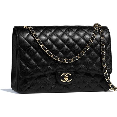 chanel caviar maxi bag|Maxi classic handbag, Grained calfskin & gold.